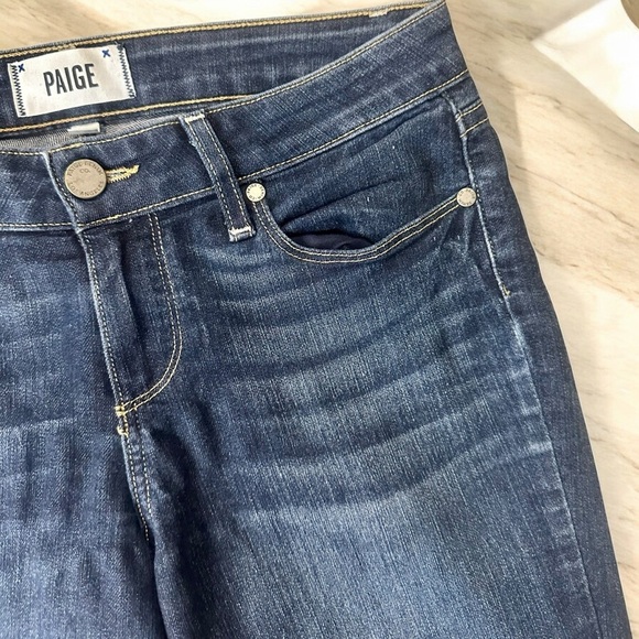 PAIGE Denim ‘Kylie Crop’ Jeans in “Deep Purple” Dark Wash Size 26 - Picture 6 of 15